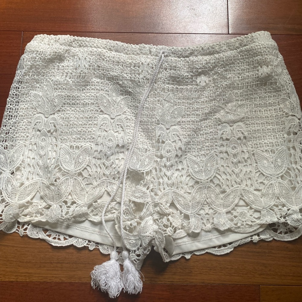 Lacy white shorts